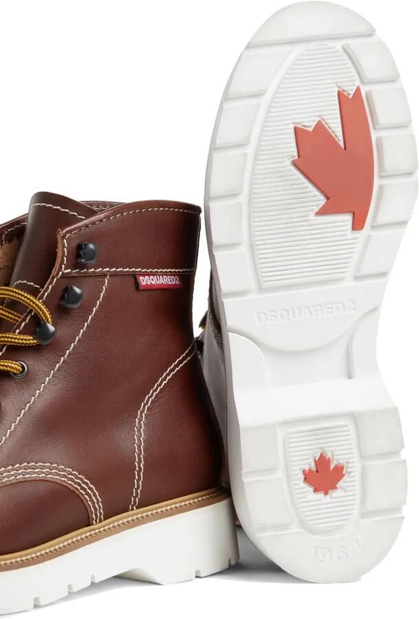 DSQUARED2 Explorer enkellaarzen Bruin - Foto 3