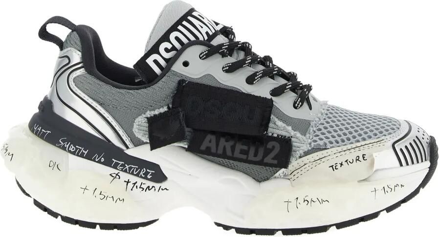 DSQUARED2 Faster sneakers met mesh Grijs