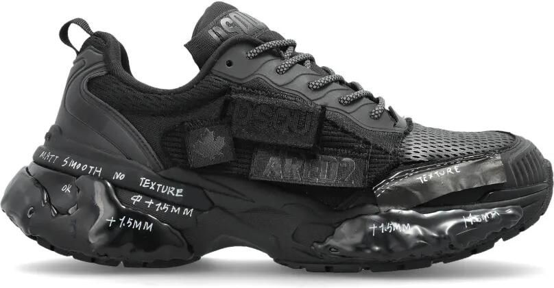 DSQUARED2 Faster sneakers met mesh vlakken Zwart