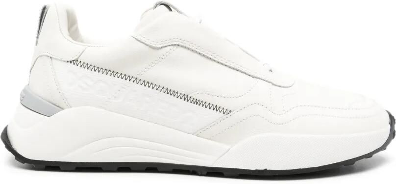DSQUARED2 Flow sneakers met logo-reliëf en vlakken Wit