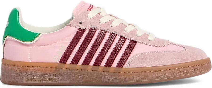 DSQUARED2 Gestreepte boxer sneakers Roze