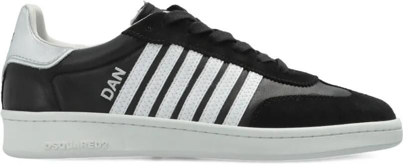 DSQUARED2 Gestreepte sneakers met veters Zwart