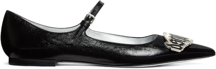 DSQUARED2 Gothic leren ballerina's Zwart
