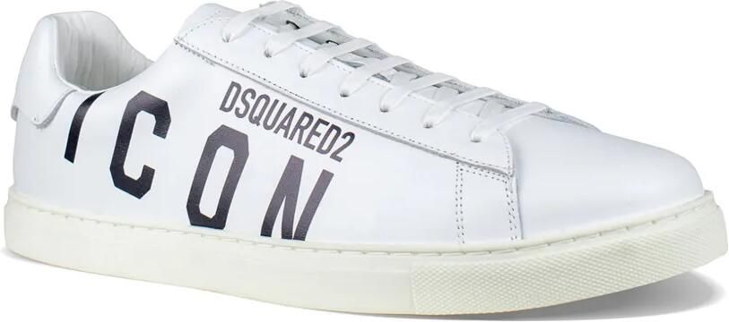 DSQUARED2 Icon leren low-top sneakers Wit - Foto 3