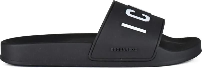 DSQUARED2 Icon slippers Zwart