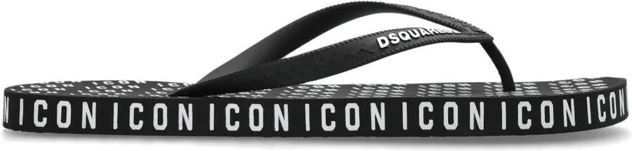 DSQUARED2 Icon teenslippers Zwart