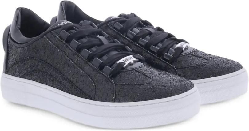 DSQUARED2 KIDS 551 sneakers met glitter-effect Zwart