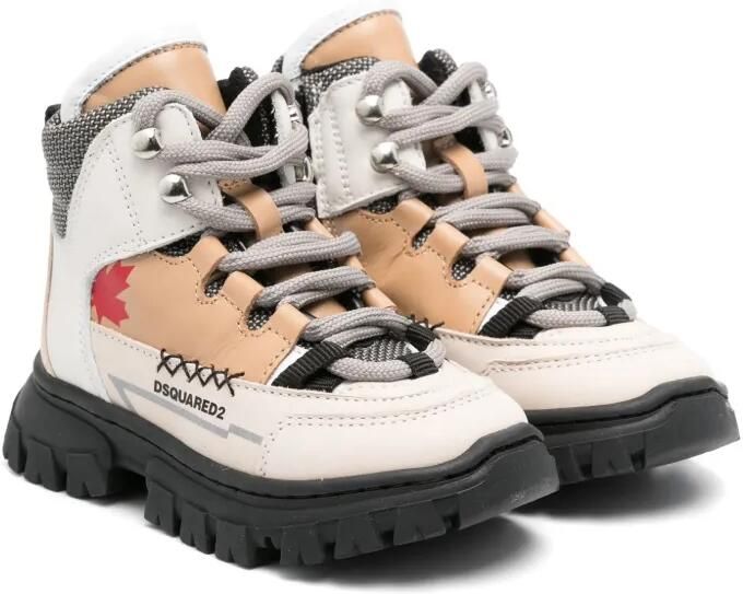 DSQUARED2 KIDS Enkellaarzen met vlakken Beige