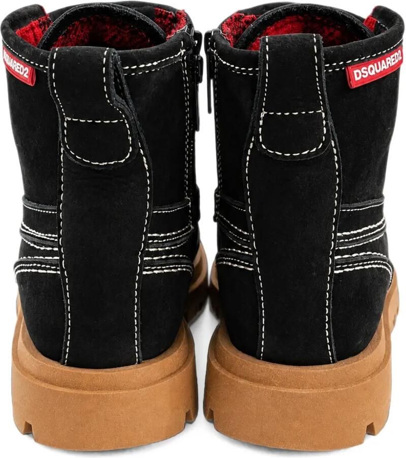 DSQUARED2 KIDS Laarzen met contrasterende stiksels en logo-patch Zwart - Foto 2