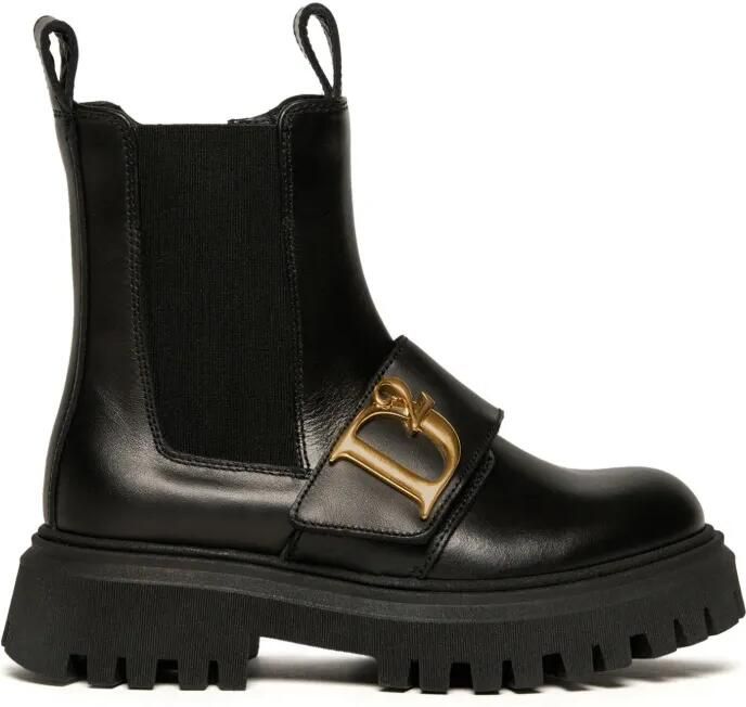 DSQUARED2 KIDS Laarzen met gegraveerd logo Zwart - Foto 3