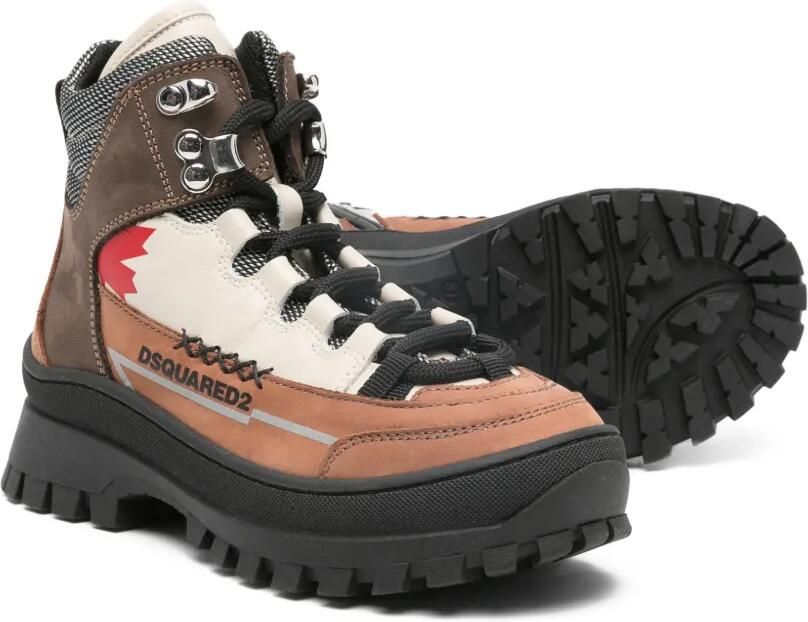 DSQUARED2 KIDS Laarzen met logoprint Bruin