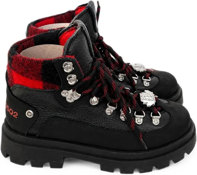 DSQUARED2 KIDS Laarzen met luipaardprint Zwart