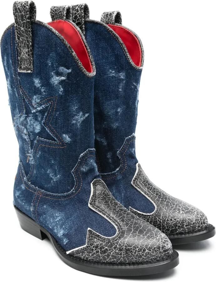 DSQUARED2 KIDS Laarzen met Western-stijl Blauw