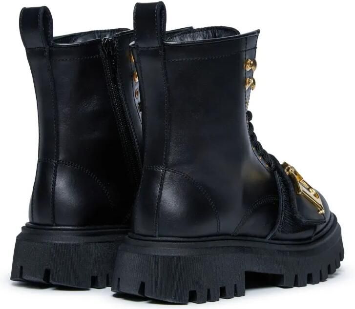 DSQUARED2 KIDS Leren enkellaarzen Zwart - Foto 3