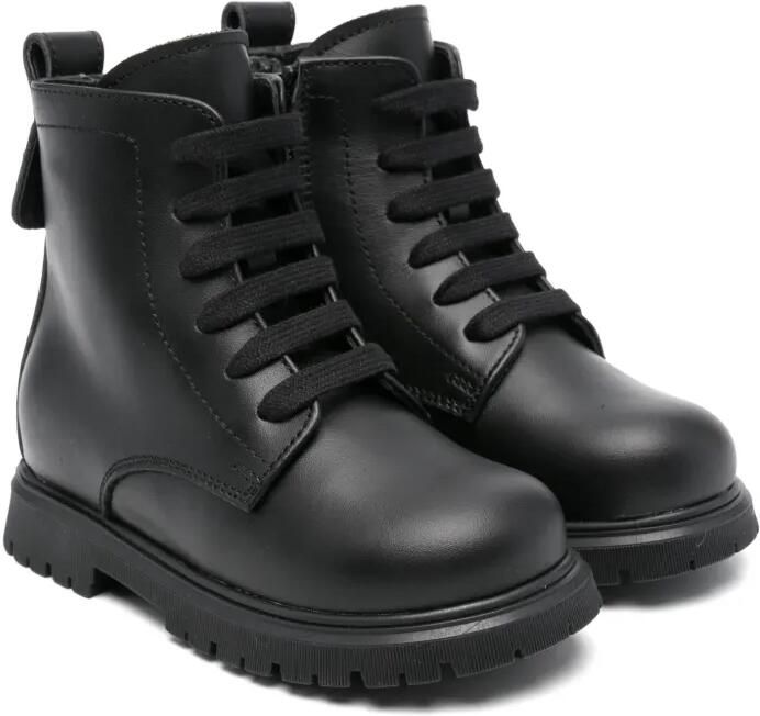 DSQUARED2 KIDS Leren laarzen Zwart