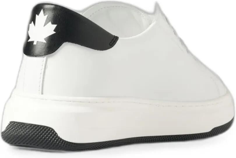 DSQUARED2 KIDS Leren sneakers met logoprint Wit - Foto 2