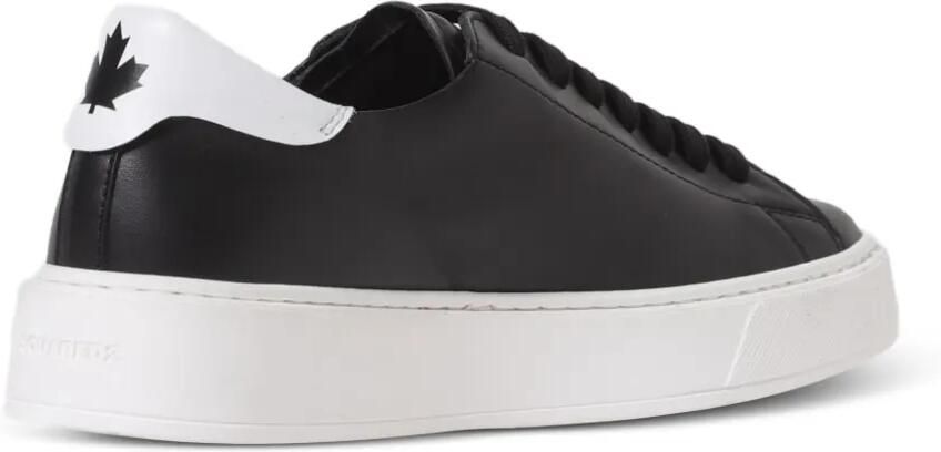 DSQUARED2 KIDS Leren sneakers met logoprint Zwart - Foto 2