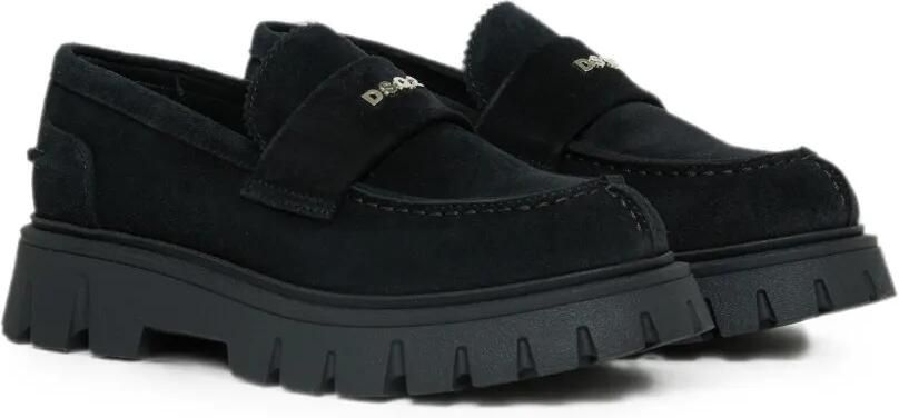 DSQUARED2 KIDS Loafers met logo-plakkaat Zwart - Foto 3