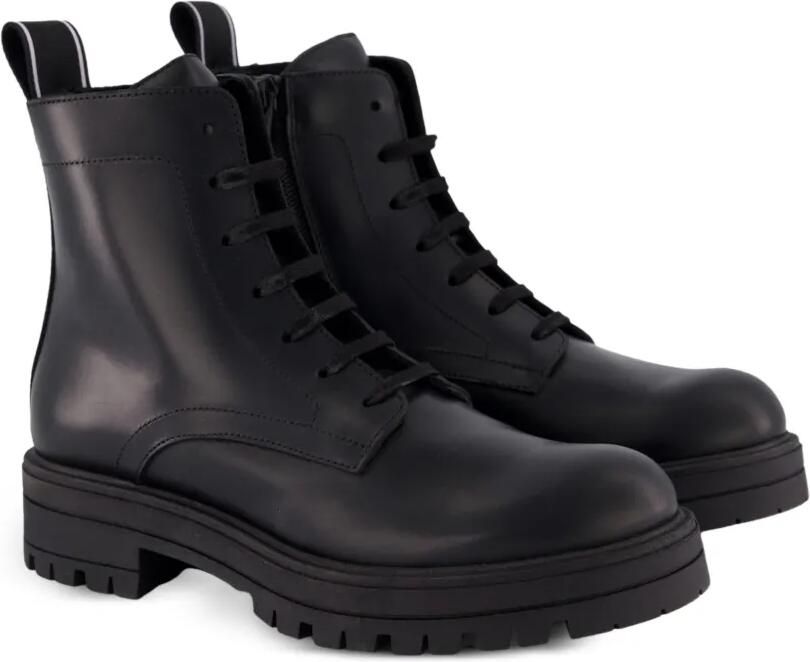 DSQUARED2 KIDS Enkellaarzen met logoband en veters Zwart