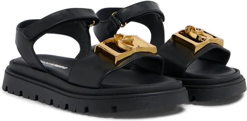 DSQUARED2 KIDS Sandalen met logodetail Zwart