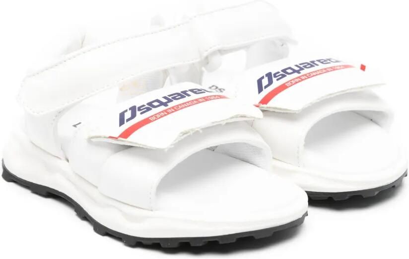 DSQUARED2 KIDS Sandalen met logoprint Wit