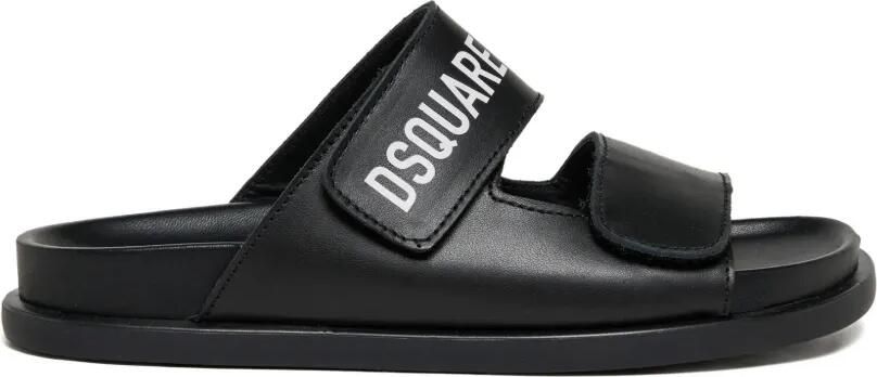 DSQUARED2 KIDS Sandalen met logoprint Zwart - Foto 3