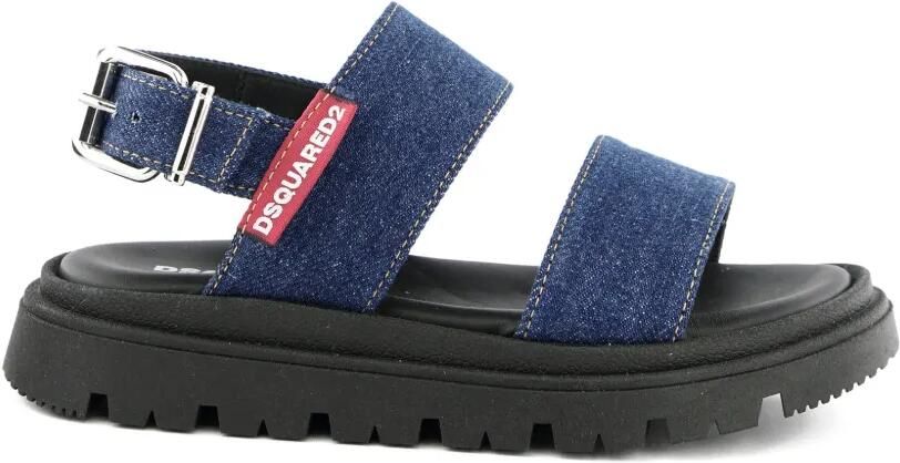 DSQUARED2 KIDS Sandalen van spijkerstof Blauw