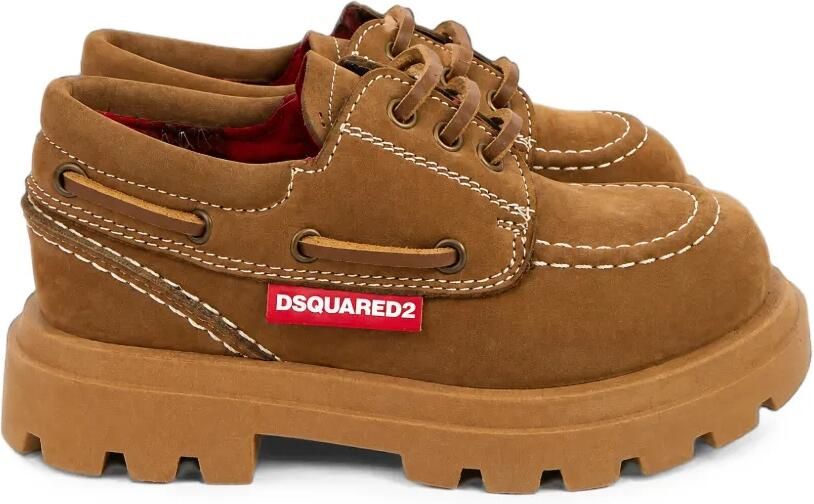 DSQUARED2 KIDS Schoenen met chunky zool en logo-patch Bruin