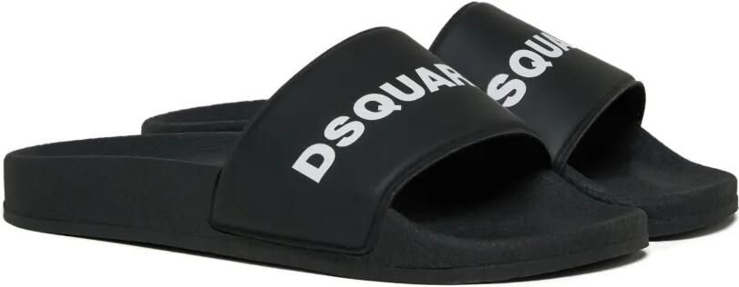 DSQUARED2 KIDS Slippers met logo Zwart