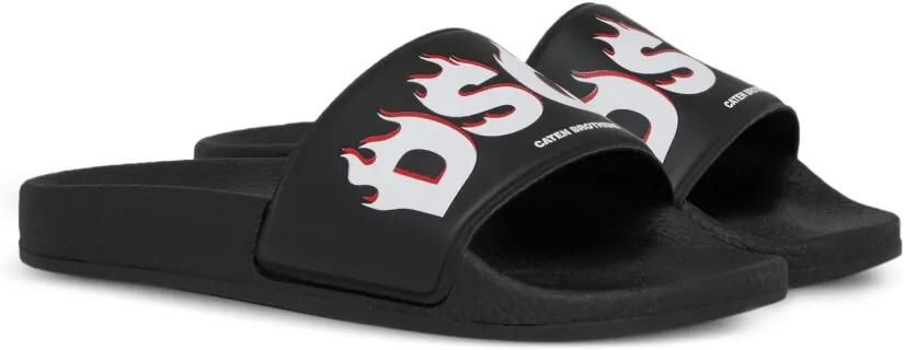 DSQUARED2 KIDS Slippers met logo Zwart