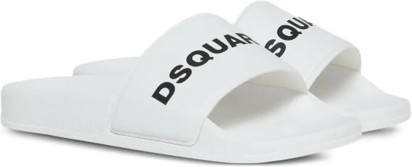 DSQUARED2 KIDS Slippers met logodetail Wit