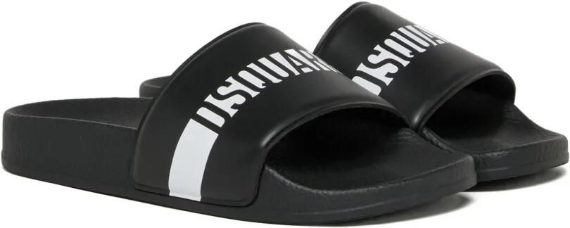 DSQUARED2 KIDS Slippers met logodetail Zwart