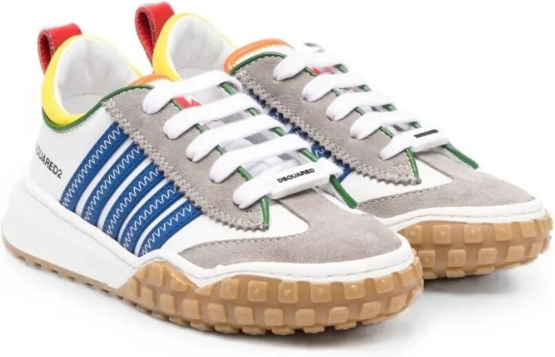 DSQUARED2 KIDS Sneakers met colourblocking en zijstreep Wit