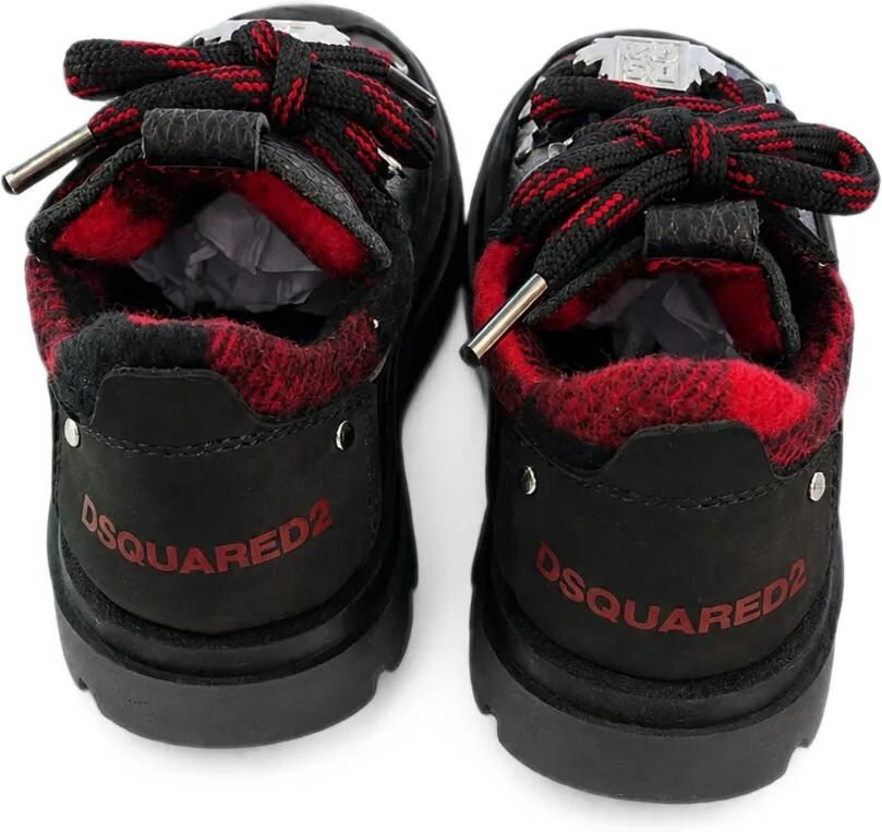 DSQUARED2 KIDS Sneakers met geruite afwerking en vlakken Zwart - Foto 3