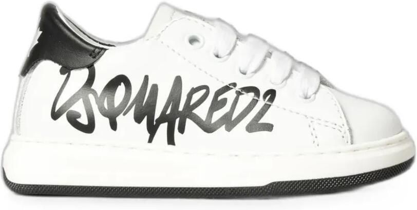 DSQUARED2 KIDS Sneakers met graffiti-print Wit
