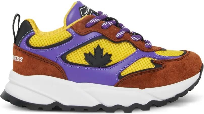 DSQUARED2 KIDS Sneakers met suède vlak en esdoornblad Bruin - Foto 3