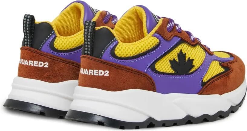 DSQUARED2 KIDS Sneakers met suède vlak en esdoornblad Bruin - Foto 4