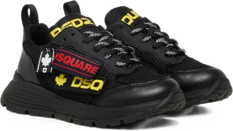 DSQUARED2 KIDS Sneakers met vlakken Zwart