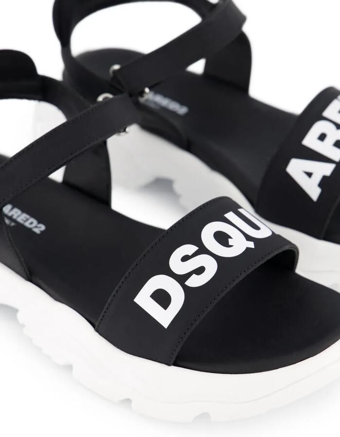 DSQUARED2 KIDS Sandalen met klittenband Zwart - Foto 3