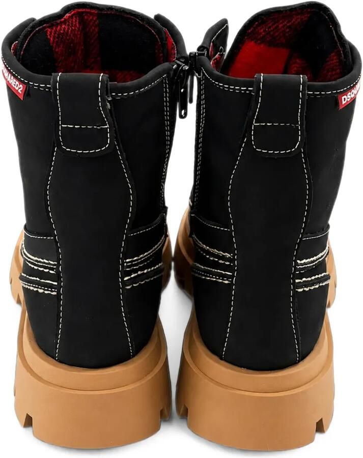 DSQUARED2 KIDS Veterlaarzen met contraststiksels Zwart - Foto 2