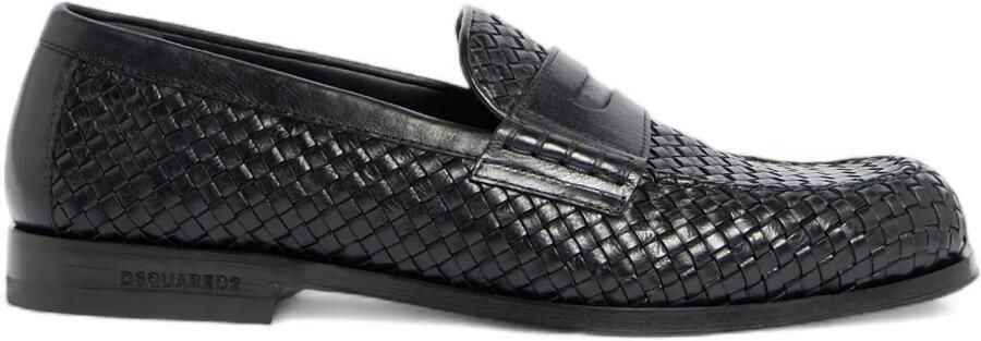 DSQUARED2 Leren loafers Zwart