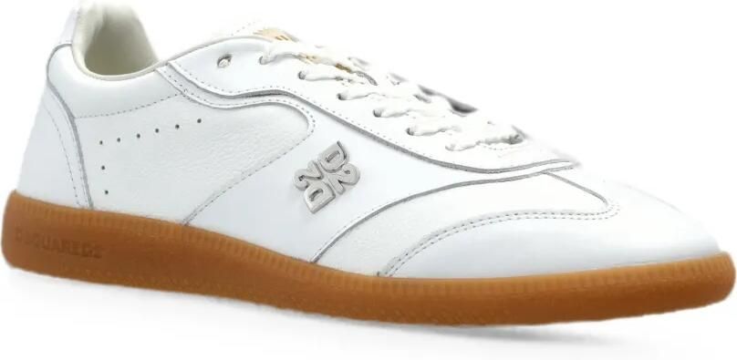 DSQUARED2 Leren sneakers met logoplakkaat Wit - Foto 3