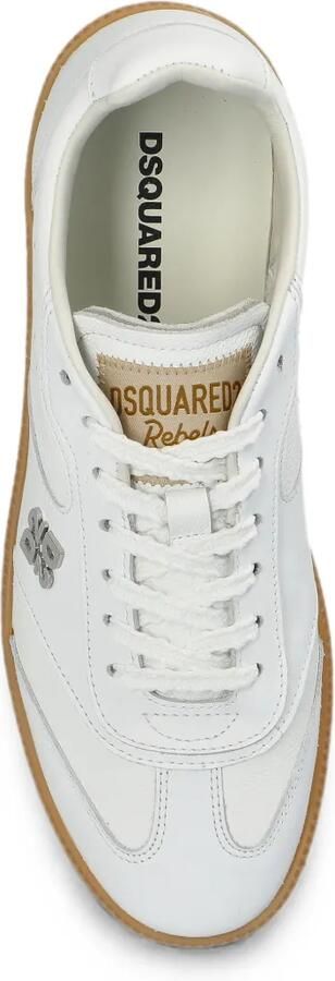 DSQUARED2 Leren sneakers met logoplakkaat Wit - Foto 5