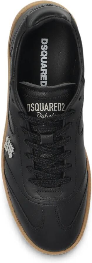 DSQUARED2 Leren sneakers met logoplakkaat Zwart - Foto 5