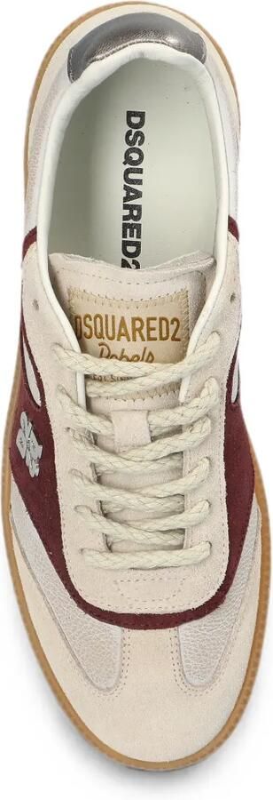 DSQUARED2 logo-plaque panelled sneakers Beige - Foto 5