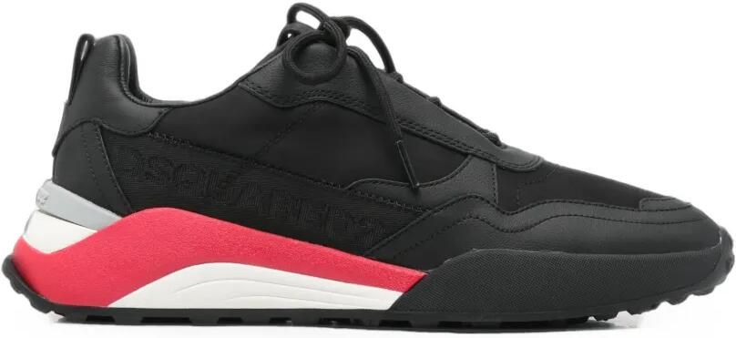DSQUARED2 Sneakers met vlakken en logoprint Zwart