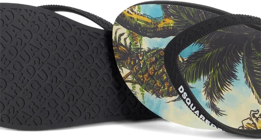 DSQUARED2 Monkey Business teenslippers Zwart - Foto 3