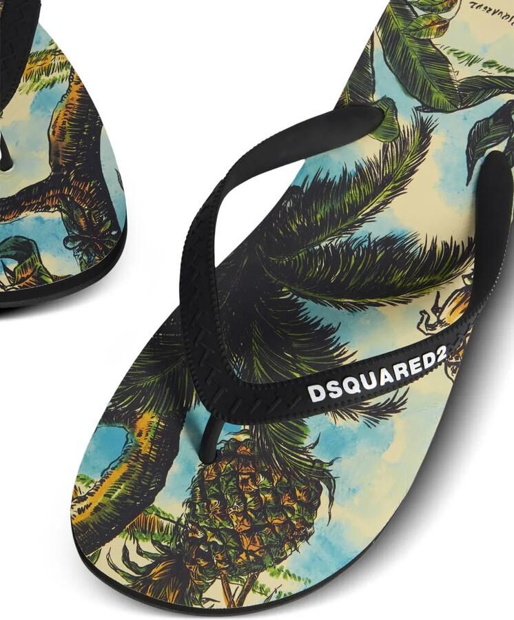 DSQUARED2 Monkey Business teenslippers Zwart - Foto 2