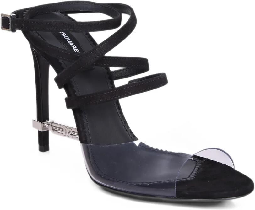 DSQUARED2 multi-strap transparent sandals Zwart - Foto 3