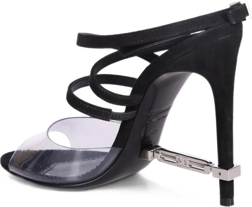 DSQUARED2 multi-strap transparent sandals Zwart - Foto 4